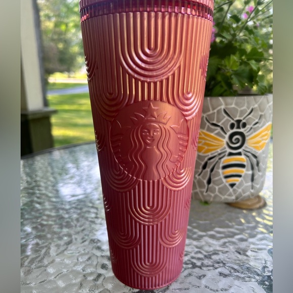 Starbucks Other - Starbucks pink Rose Shimmer Siren Mermaid Scales Venti  with Embossed Logo